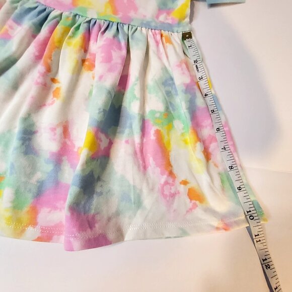 Cat & Jack Toddler Girls Size 2T Watercolor Tie-Dye Cotton Dress flowing skirt - Picture 7 of 7